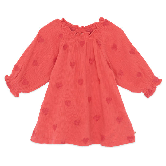 BONTON Milie Baby Dress - Rose Faroe