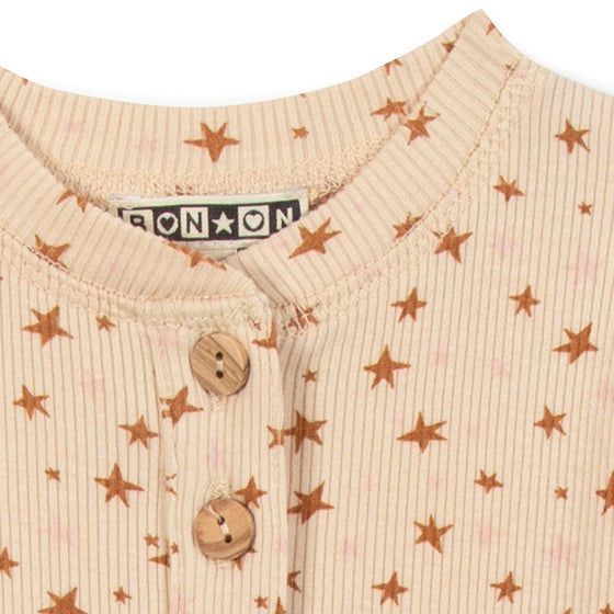 BONTON Mynight Footed Stars Pyjama - Pink