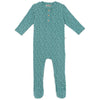 BONTON Mynight Footed Stars Pyjama - Bleu Vintage