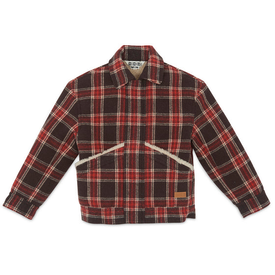 BONTON Mao Plaid Jacket  - Carbone