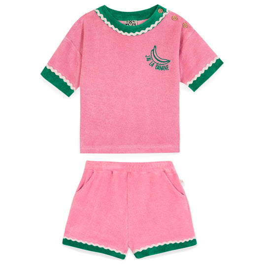 BONTON Livia Terry Baby Set - Rose Fiesta