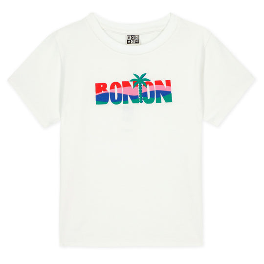 BONTON Tubo Palmier T-Shirt - Ecru Bonton