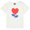 BONTON Livo Coeur Baby T-Shirt - Ecru Bonton
