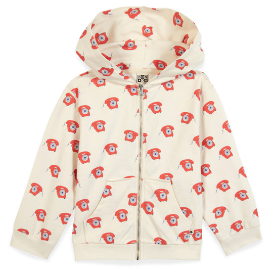BONTON Retro Phone Hoodie - Red