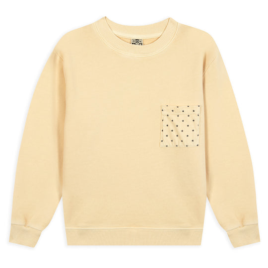 BONTON Narciss Star Pocket Sweatshirt - Vanilla