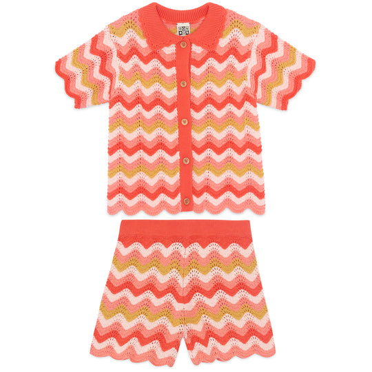 BONTON Ninon Knit Shorts Set - Rose Amor