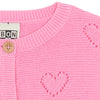BONTON Lilet Coeur Baby Cardigan - Rose Fiesta