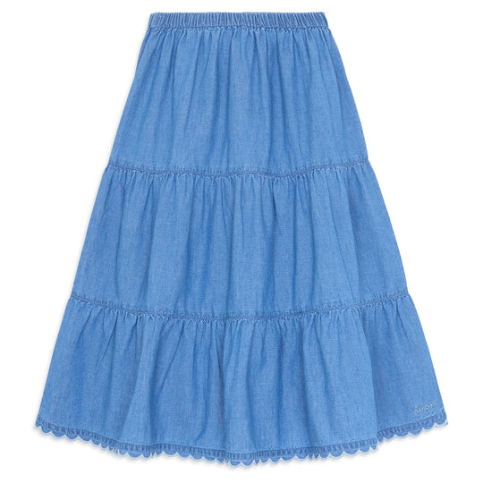 BONTON Celine Chambray Maxi Skirt - Chambray