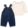 BONTON Puzzle Overalls Set - Denim Hearts