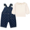 BONTON Puzzle Overalls Set - Denim Hearts
