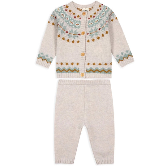 BONTON Toudou Knit Baby Set - Scone
