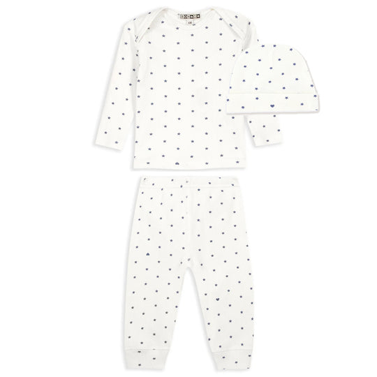 BONTON Tino Star Pajamas - Star Print Blue