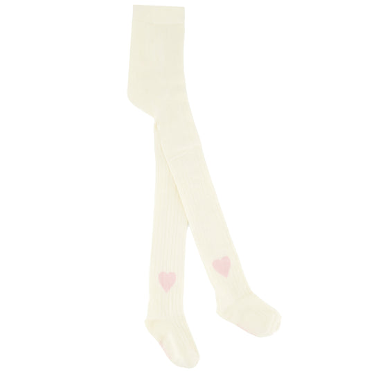 BONTON Mippy Heart Tights - Milk