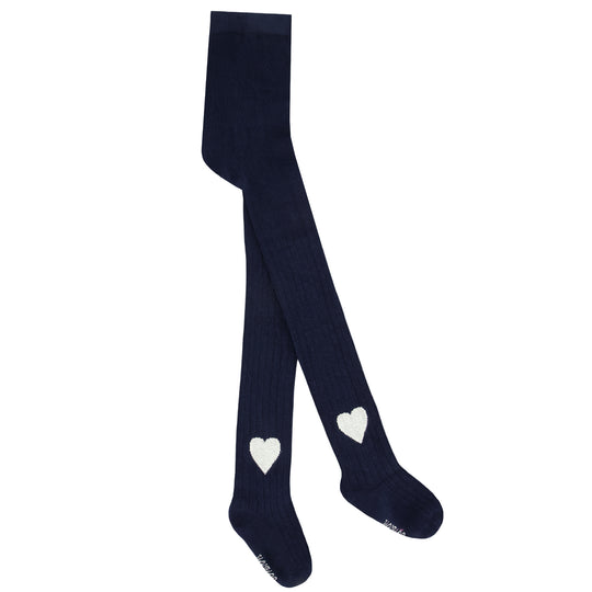 BONTON Mippy Heart Tights - Sailor Blue