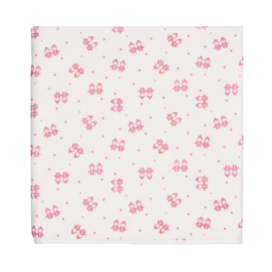 LES LUTINS Velour Swaddle Blanket - Medium Pink