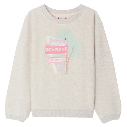 BONPOINT Tayla Palm Sweatshirt - Gris Chine