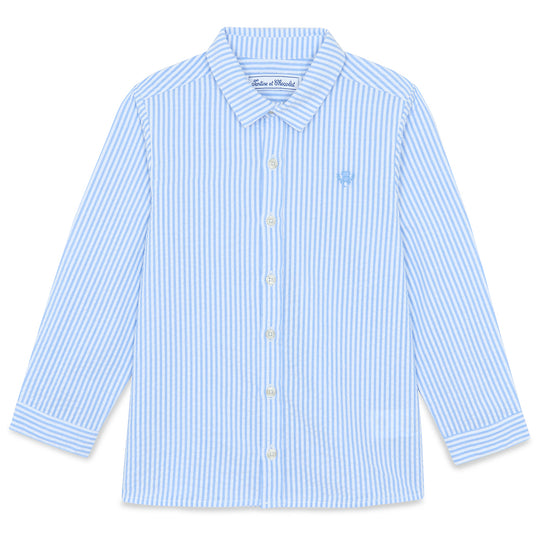 TARTINE ET CHOCOLAT Azure Stripes Collared Shirt