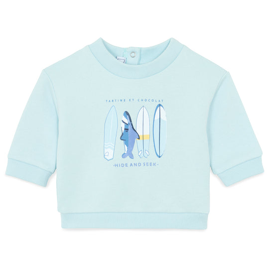 TARTINE ET CHOCOLAT Surf Shark Baby Sweatshirt