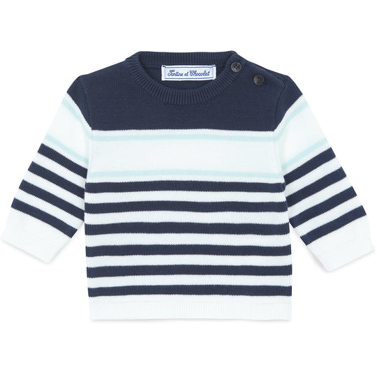 TARTINE ET CHOCOLAT Sailor Stripes Baby Sweater