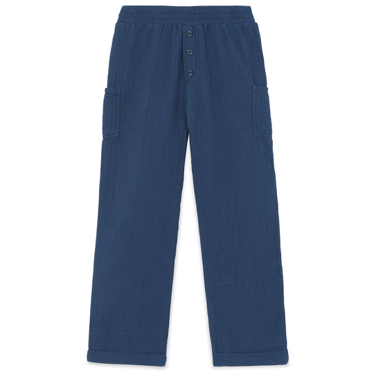 TARTINE ET CHOCOLAT Gauze Cotton Cargo Pants