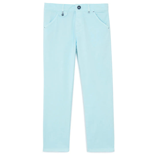 TARTINE ET CHOCOLAT Classic Stretch Cotton Trousers - Aqua