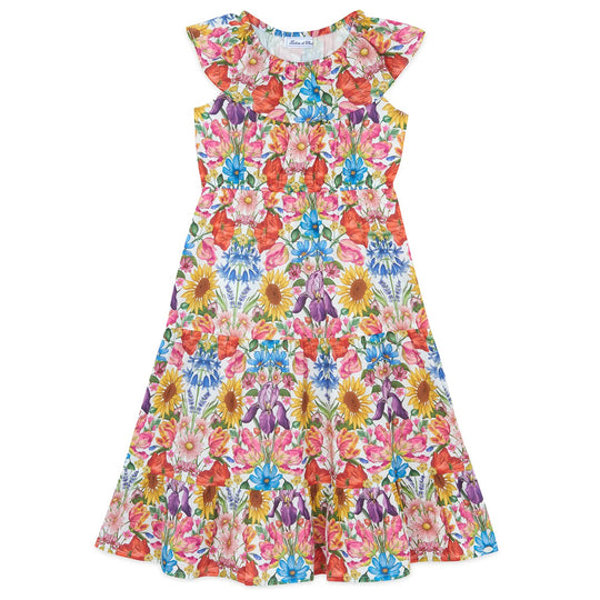 TARTINE ET CHOCOLAT Aloha Liberty Floral Midi Dress
