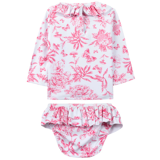 TARTINE ET CHOCOLAT Toile de Juoy Baby Swim Set - Hot Pink