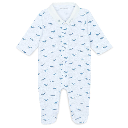 TARTINE ET CHOCOLAT Whale Whale Whale Footed Pajamas
