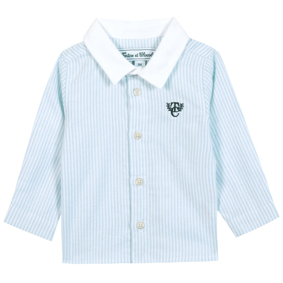 TARTINE ET CHOCOLAT COTTON BABY SHIRT - LIGHT BLUE