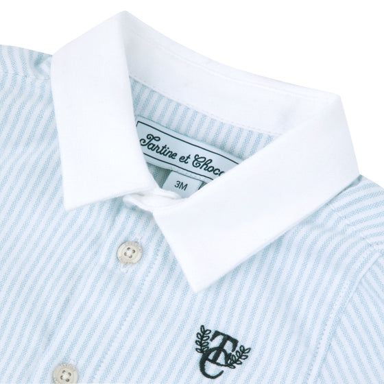 TARTINE ET CHOCOLAT COTTON BABY SHIRT - LIGHT BLUE