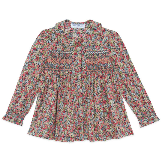 TARTINE ET CHOCOLAT COTTON FLOWER TUNIQUE - DARK GREY