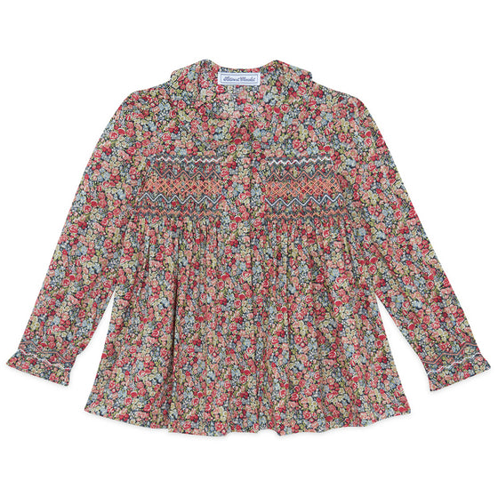 TARTINE ET CHOCOLAT COTTON FLOWER TUNIQUE - DARK GREY