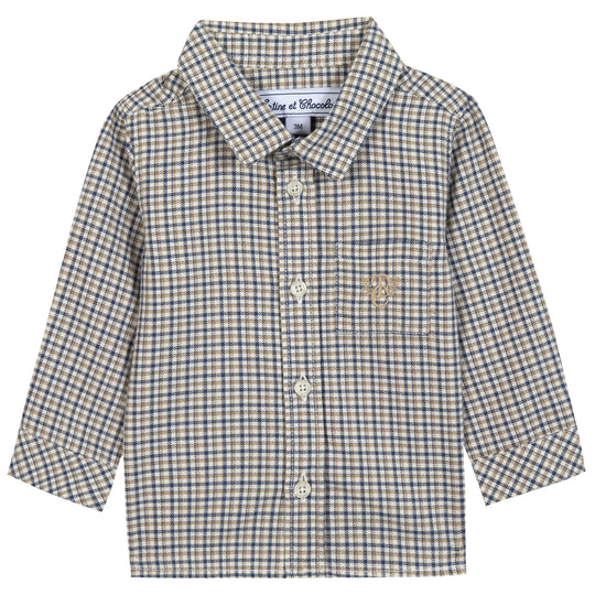 TARTINE ET CHOCOLAT COTTON BABY PLAID SHIRT - ECORCE