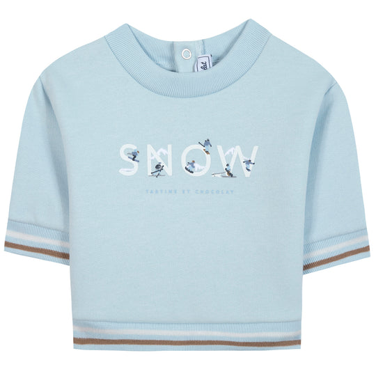TARTINE ET CHOCOLAT SNOW BABY SWEATSHIRT - GLACIER
