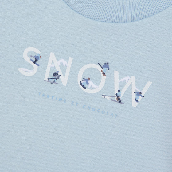TARTINE ET CHOCOLAT SNOW BABY SWEATSHIRT - GLACIER