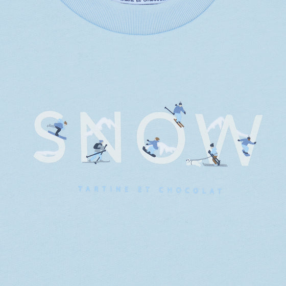 TARTINE ET CHOCOLAT SNOW SWEATSHIRT - GLACIER