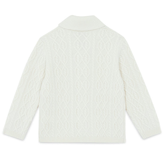 TARTINE ET CHOCOLAT HIGH-NECK WOOL SWEATER - NACRE