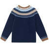 TARTINE ET CHOCOLAT WOOL ROUND NECK SWEATSHIRT - MARINE AND BROWN