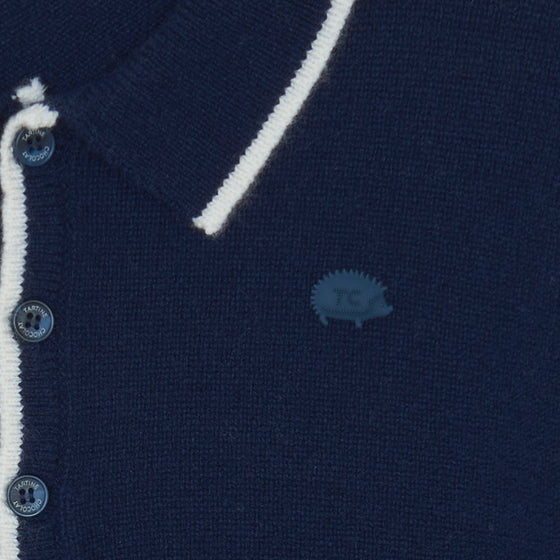 TARTINE ET CHOCOLAT WOOL SWEATSHIRT WITH NECK - MARINE