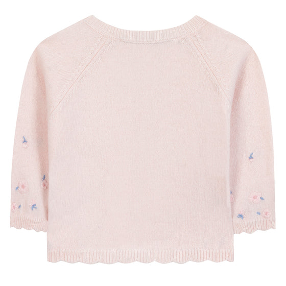TARTINE ET CHOCOLAT PETALS CARDIGAN - LIGHT PINK
