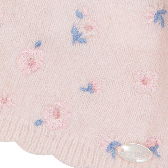 TARTINE ET CHOCOLAT PETALS CARDIGAN - LIGHT PINK