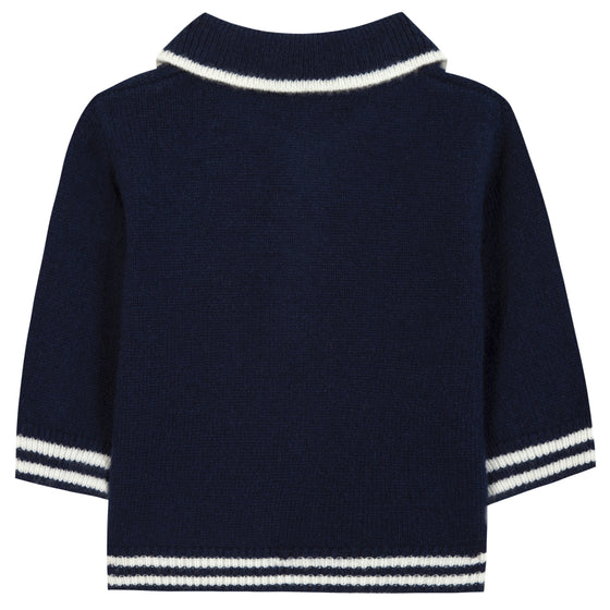 TARTINE ET CHOCOLAT WOOL HEDGEHOG SWEATSHIRT - MARINE