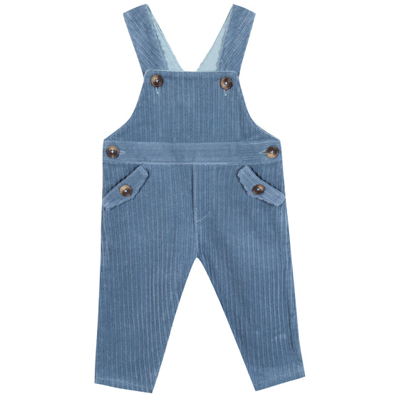 TARTINE ET CHOCOLAT COTTON BABY SALOPETTE - GRAY BLUE