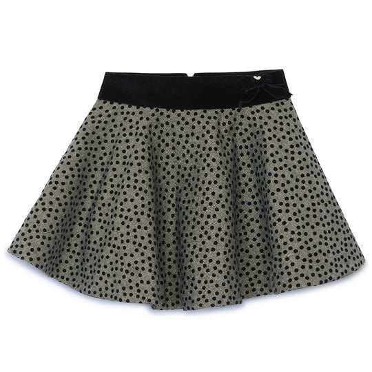 TARTINE ET CHOCOLAT POLKA DOT SKIRT - BLACK