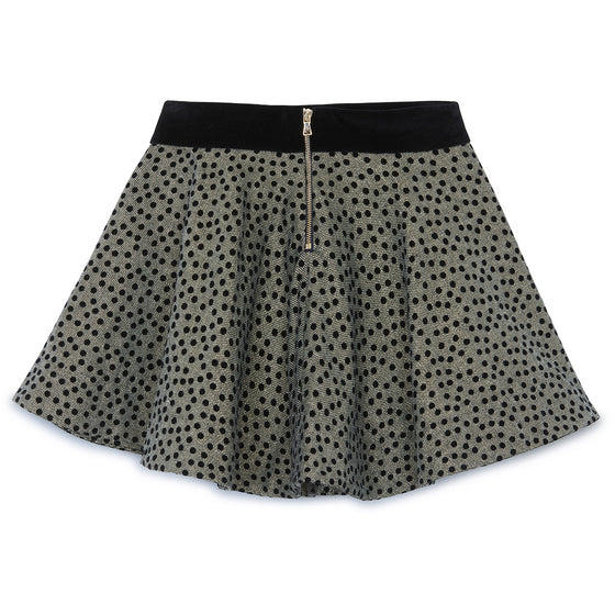 TARTINE ET CHOCOLAT POLKA DOT SKIRT - BLACK