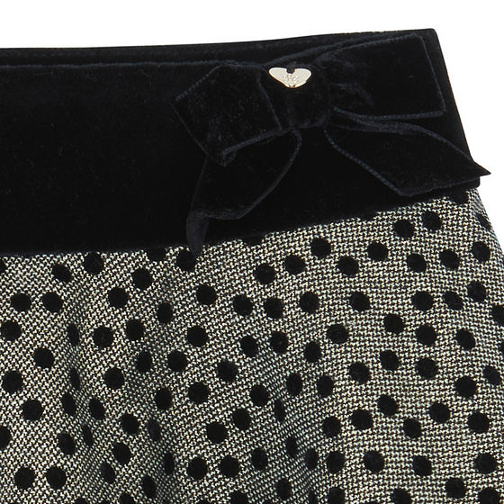 TARTINE ET CHOCOLAT POLKA DOT SKIRT - BLACK