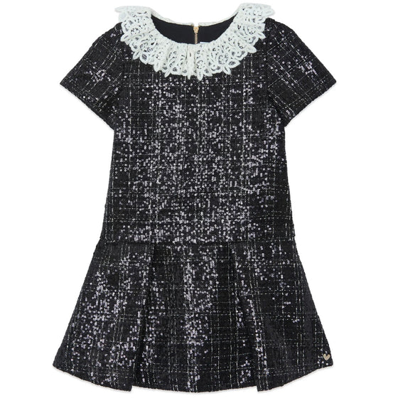 TARTINE ET CHOCOLAT SHINY DRESS - BLACK