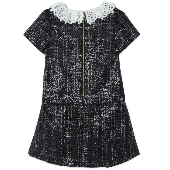 TARTINE ET CHOCOLAT SHINY DRESS - BLACK