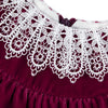 TARTINE ET CHOCOLAT DRESS WITH LACE COLLAR - RHODODENDRON