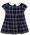 TARTINE ET CHOCOLAT COTON PLAID DRESS - MYOSOTIS